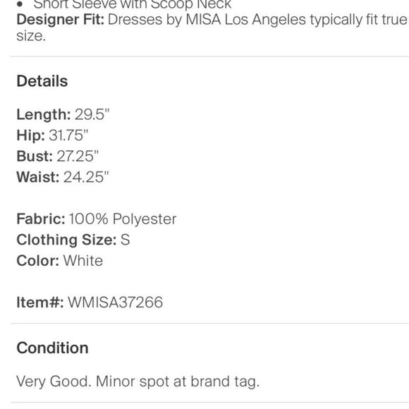 Misa Los Angeles Isella Dress Small - Picture 4 of 4
